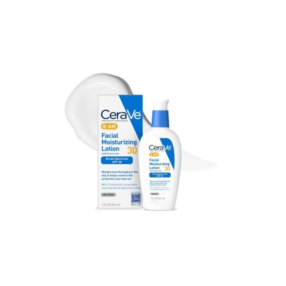 CeraVe AM Facial Moisturizing Lotion 3 Oz with SPF 30 Oil-Free